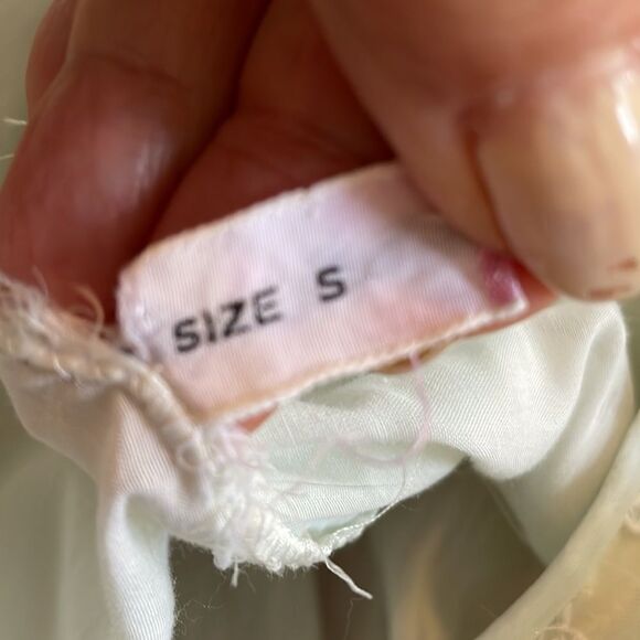 Vtg 60s Shadowline  light green cotton/polyester thin(almost sheer) gown & robe - Picture 10 of 11